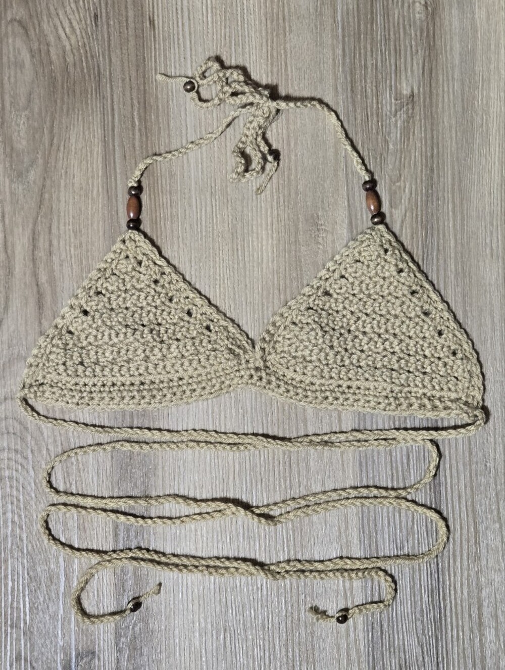 Handmade Crochet Triangle Bikini Top
